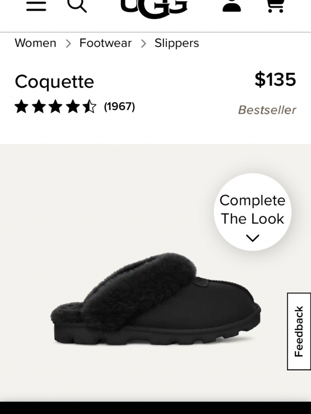 Coquette Size 5 women’s Uggs black